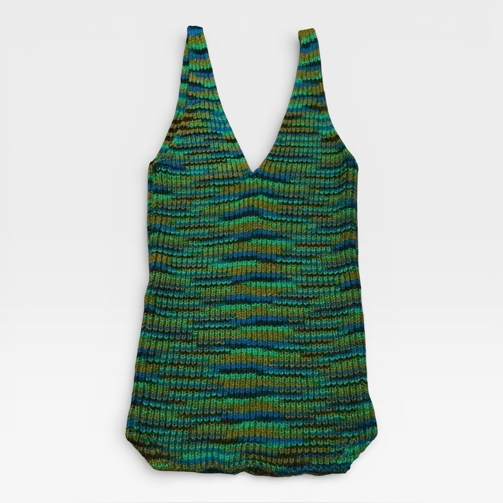Rachel Comey Flyn Deep V Sweater Knit Tank Top Tanguis Cotton - Rare Find $495 M